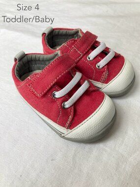 See Kai Run Size 4 Baby Toddler Red Baby Walker Shoes Spring Summer Preppy